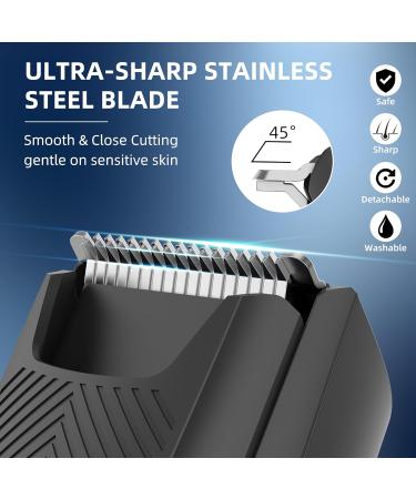 VIKICON Men's Beard Trimmer - Cordless Hair Clipper with 40 Length Adjustable Dial Ultra Sharp Blade Rechargeable Mustache Grooming Gift for Men - Black - Buy Online on SooperMarket.com