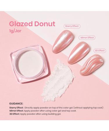 Beetles Gel Polish White Chrome Nail Powder - Mirror Effect Holographic Pigment for Nail Art - 1g Gift for Girls - 2023 Nail Trend DIY Salon - Mermaid Pearl - Buy Online on SooperMarket.com