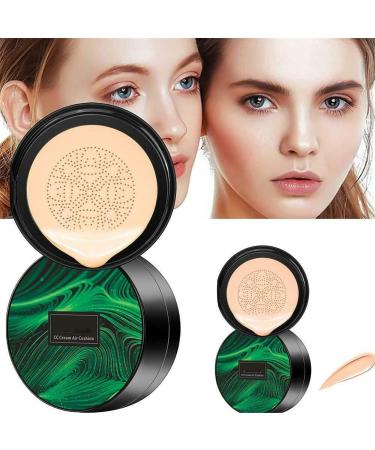 Air Cushion CC Cream - Long Lasting Mushroom Head Foundation | Bright Makeup Base with Sponge (2PCs) - International Shipping - Buy Online on SooperMarket.com