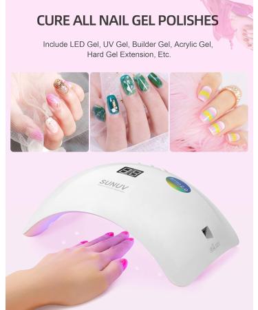 SUNUV SUN8 Pink Gel UV LED Nail Lamp 36W with Auto Sensor and 3 Timers - Buy Online on SooperMarket.com