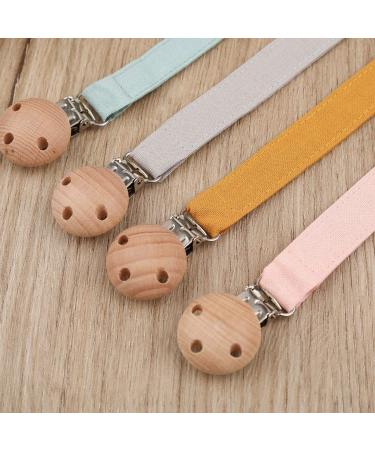 Buy TIAN-K Pacifier Chain | Natural Beech Wood & Drip-Free Cotton Linen - International Shipping Available - Buy Online on SooperMarket.com