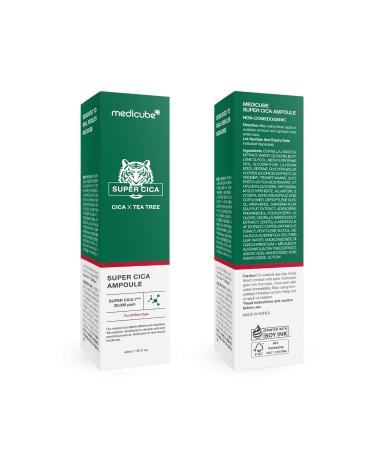 Medicube Super Cica Ampoule | 61.5% Centella Asiatica Extract for Damaged Skin | Instant Soothing & Calming | Korean Skincare (1.35fl.oz.) - Shop Now - Buy Online on SooperMarket.com