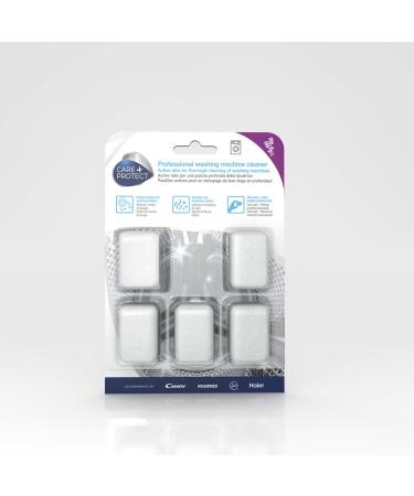 Care + Protect Washing Machine Cleaning Tabs Filter Cleaning and Basket Removes Dirt and Odours 5 Tablets Lavender Scent