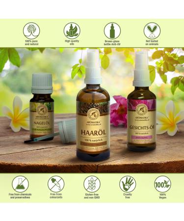 Pure & Natural Hair Oil 100ml - Jojoba Cedar Eucalyptus & Orange Oils for Dry & Brittle Hair - Treatment for Shine Smoothness & Split Ends - Buy Online on SooperMarket.com