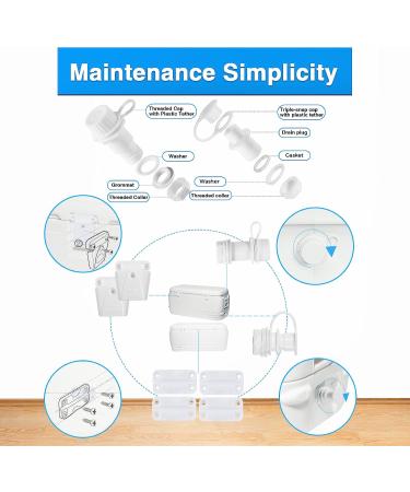 Cooler Replacement Parts Kit - Hinges, Drain Plug, Latches & Screws Combo - Buy Online on SooperMarket.com