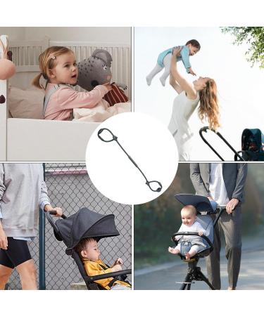 Veeteah Dark Gray Multifunctional Stroller Toy Holder & Pacifier Band | Adjustable Food Catcher Clip for High Chairs - Buy Online on SooperMarket.com