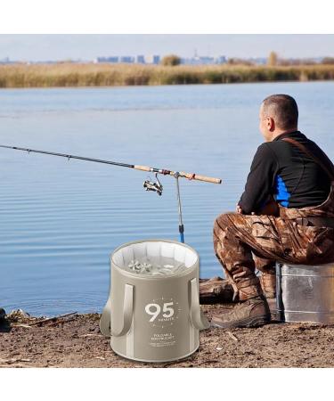 Collapsible Foot Bath with Zippered Lid Portable Foot Soaking Bucket Heat Retaining Non-slip Foot Bath Tub Foldable Pedicure Bag for Home Outdoor Grey - Buy Online on SooperMarket.com