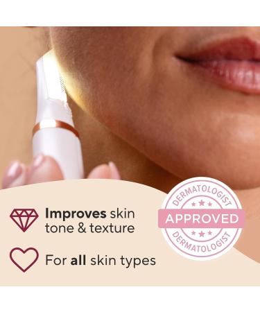 Buy Finishing Touch Flawless Dermaplane Glo - Sonic Lighted Exfoliator & Razor for Facial Hair Removal | 6 Replacement Heads | International Shipping Available - Buy Online on SooperMarket.com