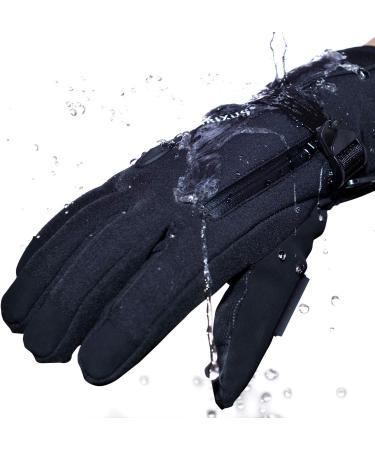 PHRIXUS Mens & Womens Ski Gloves Waterproof Winter Warm 3M Thinsulate Skiing & Snow Gloves Snowboard Snowmobile Gloves Winter Cold Weather Windproof Gloves Large Black - Buy Online on SooperMarket.com