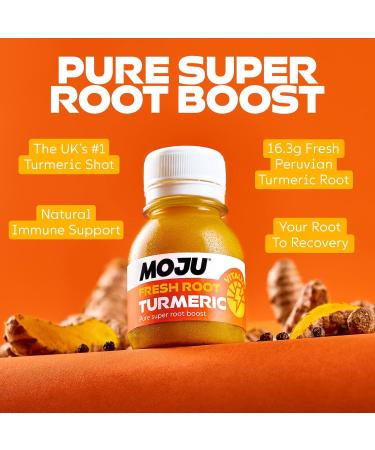 MOJU Health Shots - Vitality Pack (24x60ml) 12x Ginger & 12x Turmeric Shots Immune Support Exercise Recovery No Added Sugar or Sweeteners Vegan Vitality 1 count (Pack of 24) - Buy Online on SooperMarket.com