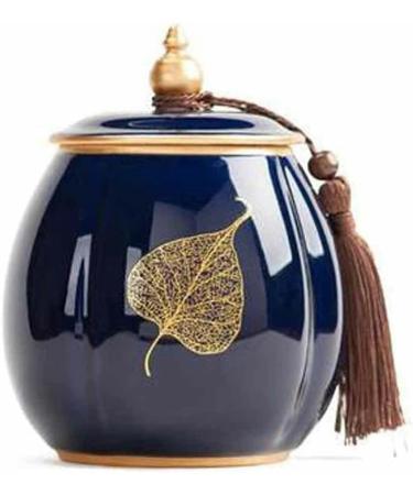 XENITE Ceramic Tea Cans Small and Small Tin Cans Airtight Tin Cans White Household Porcelain Tea Storage Cans Tea Cans Tea Cans Tea Box Decorations (Color : Blue Size : 17.5cm) Blue 17.5cm