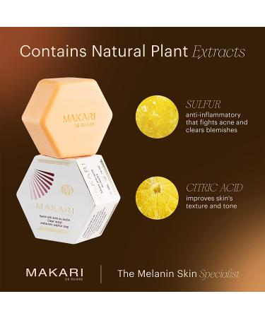 Makari Classic Acnyl Sulfur Soap 7 oz - Anti-Acne Bar Soap for Pimples, Whiteheads, Blackheads - Detoxify Pores, Control Oil - Oily & Acne-Prone Skin - Buy Online on SooperMarket.com