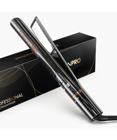 FURIDEN PRO Hair Straightener Flat Iron  Hair Straightener and Curler 2 in 1  Flat Iron Curling Iron in One  Hair Multi Styler Tools  No Frizz | Long-Lasting Finish(Black)