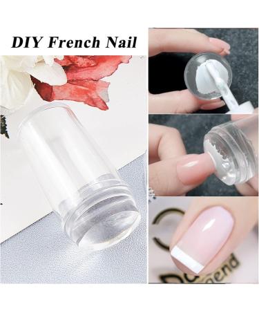 NICENEEDED Silicone French Tip Nail Stamper Kit for DIY Manicures | Clear Soft Stamping Tools for Home or Salon Use - Buy Online on SooperMarket.com