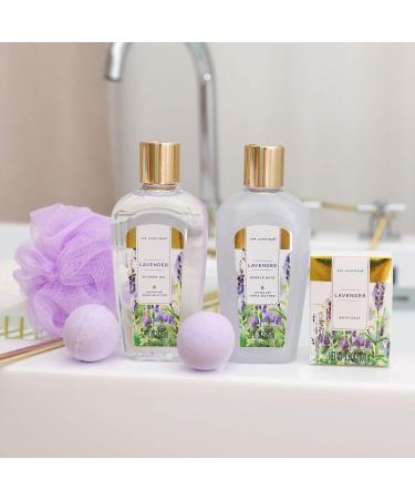 Spa Luxetique Lavender Bath Basket for Women - Body Lotion, Bath Salt, Bombs - Relaxation Spa Set - Birthday Gift - Buy Online on SooperMarket.com