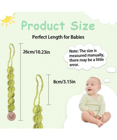 Macrame Boho Wooden Pacifier Clip | Natural Handmade Braided Cotton | Unisex Baby Shower Gift - Symbolife - Buy Online on SooperMarket.com