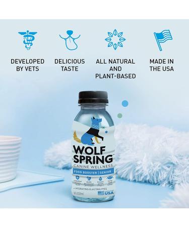 Wolf Spring All-Natural Dog Food Booster for Senior Dogs - Vitamins, Skin & Coat Support, Joint Health - Digestive Health Multivitamin with Glucosamine - Plant-Based Additive - 10oz (Pack of 12) - Buy Online on SooperMarket.com