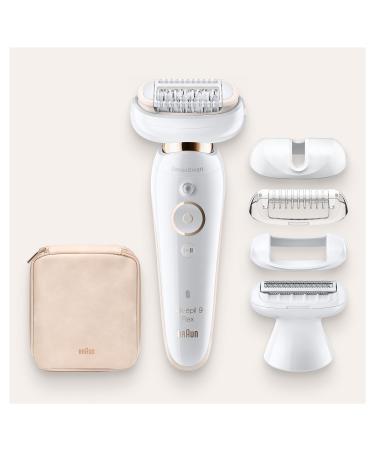 Buy Braun Silk- pil 9 Flex Epilator for Women - 5 Attachments Flexible Head White/Gold | International Shipping Available - Buy Online on SooperMarket.com