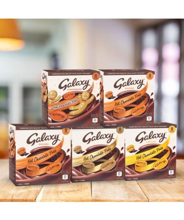 Galaxy Mixed Bundle Hot Chocolate Pods - Dolce Gusto Compatible Pods - Galaxy Magic Bundle Galaxy Pods (Gingerbread White Original Double Orange) Mixed 40 40 Count (Pack of 1)