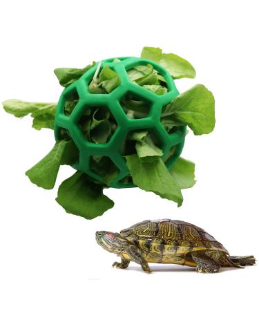 Lodczioe turtle treat treats hay feeder ball feeding grass ball for turtle turtle fruit vegetables feed dispenser holder feed search for small animals pet green