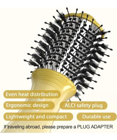 Travel Blow Dryer Brush - Dual Voltage Compact Mini Hot Air Brush for Portable Styling | 2-Inch One Step Hair Dryer & Volumizer - Buy Online on SooperMarket.com