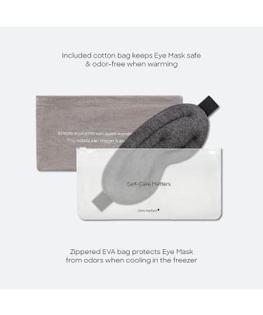 Ostrichpillow Hot & Cold Eye Mask - Clay Beads Therapy for Dark Circles, Eye Bags, Headaches - Velcro Closure, 2 Protective Bags - Dark Night - Buy Online on SooperMarket.com
