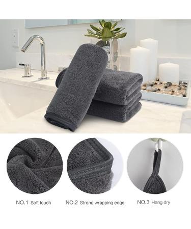 Sinland Microfiber Face Cloths - Reusable Makeup Remover Cloths for Women and Baby - Ultra Soft Washcloths - 12x12 Grey - 12 Pack - Buy Online on SooperMarket.com