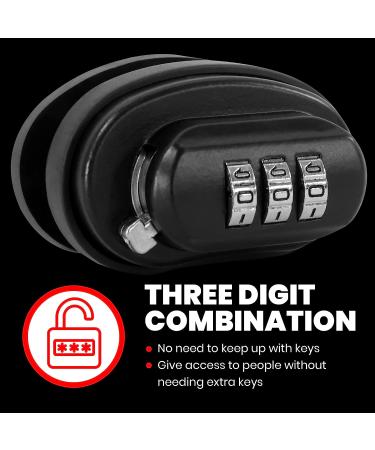 Innovatex Heavy-Duty Gun Trigger Lock Set with 3-Digit Combination - 3 Pack | Secure Handguns, Rifles, Pistols, and Shotguns | Solid Steel Home and Travel Safety Accessories - Buy Online on SooperMarket.com
