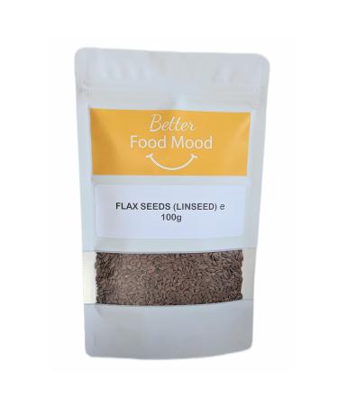 BetterFoodMood Raw Linseed/Flaxseed 100g | Ready to Eat | Unsalted Unroasted | Rich in Omega 3s | High in Protein | for Smoothies Oatmeal Baking