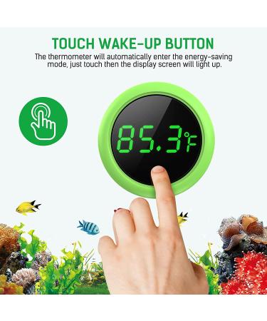PAIZOO 5S LED Aquarium Thermometer - Energy-Saving Touch Screen Sensor for Fish Tanks - Buy Online on SooperMarket.com