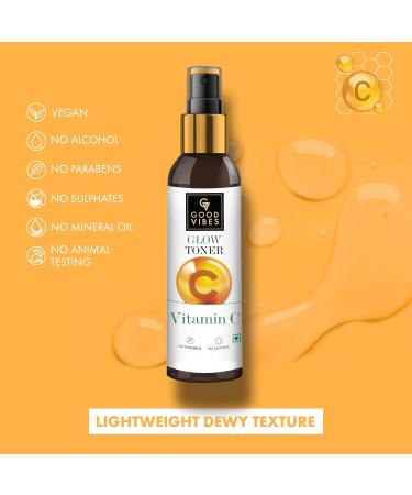 Good Vibes Vitamin C Face Toner Spray | Minimizes Pores & Hydrates | Alcohol & Sulfate-Free | Anti-Aging Facial Mist for All Skin Types | 4.06 Fl Oz (120ml - Buy Online on SooperMarket.com
