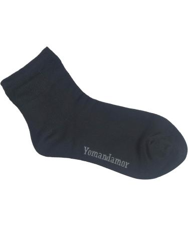 Yomandamor Mens Bamboo Diabetic Dress Ankle Socks 6-Pack Size 10-13 Black - Buy Online on SooperMarket.com
