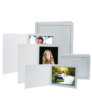 Neil Enterprises Inc. 5x7 Traditional Grey Photo Folder 100 Pack 5" x 7"