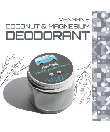 Vanman Coconut & Magnesium Deodorant for Sensitive Skin - Odor Fighting & Moisture Protection (2oz) - Buy Online on SooperMarket.com