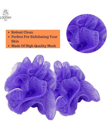 Loofah Lord 20-Pack Full Bodied Quality Bath/Shower Sponge Poufs - Assorted Colors | Wholesale Bulk Lot - Buy Online on SooperMarket.com