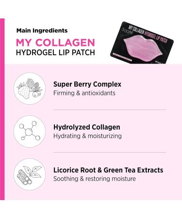 SooAE My Collagen Hydrogel Lip Patch - 12 Count Moisturizing Anti-Aging Lip Mask for Youthful Lips - Buy Online on SooperMarket.com