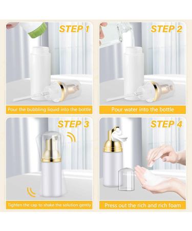 Daytight 10-Pack Empty Foam Pump Bottles - 60ml Travel Dispenser for Shampoo Lotion Eyelash Cleaner & Cosmetics - Perfect Mini Foam Pump for International Shipping - Buy Online on SooperMarket.com