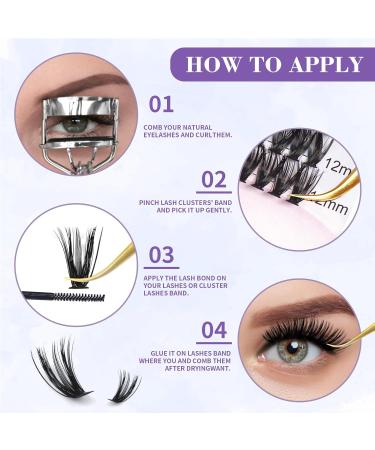 Lash Clusters Individual Lashes 40D-0.07D | 280PCS Eyelash Extension Cluster Lashes | DIY Eyelash Extensions at Home (9-16mm Mix - Buy Online on SooperMarket.com
