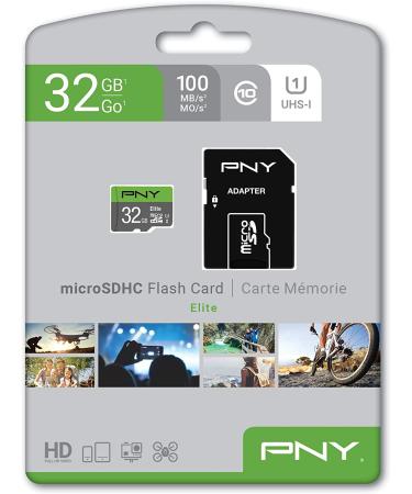 PNY 32GB Elite Class 10 U1 microSDHC Flash Memory Card - 100MB/s Read Speed | Full HD Compatible - Buy Online on SooperMarket.com