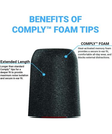 Comply Professional Series Memory Foam Tips - Large Size (3 Pairs) for Shure Earbuds - Buy Online on SooperMarket.com