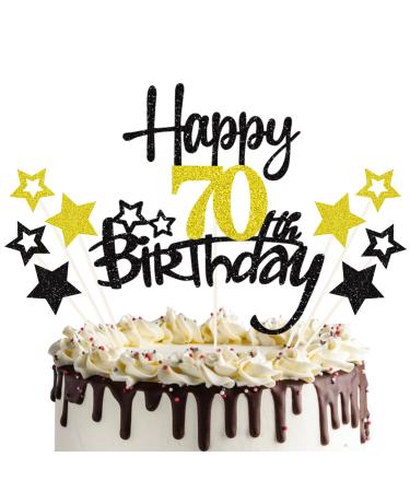 70 Birthday Tortendendeko Happy 70 Birthday Cake Topper 70. Tortendendeko 70th Cake Topper Glitzer Kuchendeko 70 Years Cupcake Topper for 70 Birthday Party Decoration