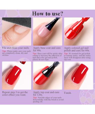 SAVILAND 15PCS No Wipe Gel Base and Top Coat Set - 15ml*2 | Shiny Soak Off Clear Gel Polish | Nail Salon Quality | Ideal Gift - Buy Online on SooperMarket.com