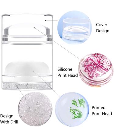 Jiulory Silicone Jelly Stamper Set for DIY Gel Nail Art - Dual-end Nail Stamping Kit with Scrapers - French Tip Manicure Tools - Buy Online on SooperMarket.com