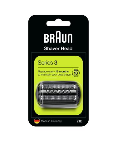 Braun Series 3 Electric Shaver Replacement Head Easily Attach Your New Shaver Head Compatible With All Series 3 Electric Shavers 21B Black