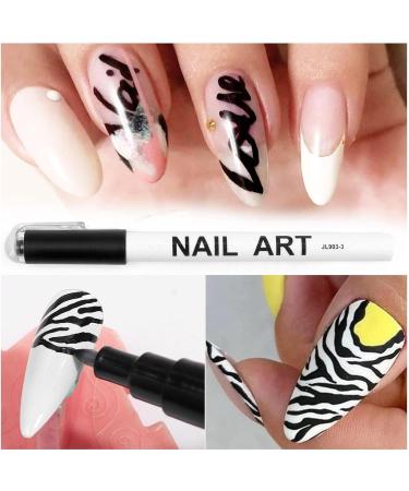 Hudhow's Nail Polish Pencil - 5 Colors Nail Art Pen for DIY Graffiti Abstract Lines & Floral Patterns | Nail Design Tool & Manicure Accessories - Buy Online on SooperMarket.com