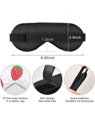 Haskirky Light Blocking Eye Mask for Deep Sleep | Adjustable Adult Men and Women Travel Yoga Meditation | Breathable Comfort | Goodies Strawberry - Buy Online on SooperMarket.com