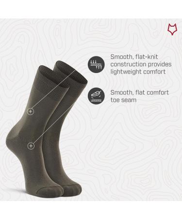 FoxRiver Men's Wick Dry Auras Ultra-Lightweight Liner Crew Socks - Large Olive - Buy Online on SooperMarket.com