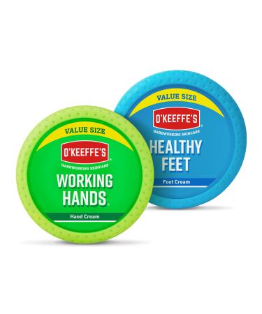 O'Keeffe's Working Hands 193g & Healthy Feet 180g (Twin Pack) Twin Pack - Value Jar