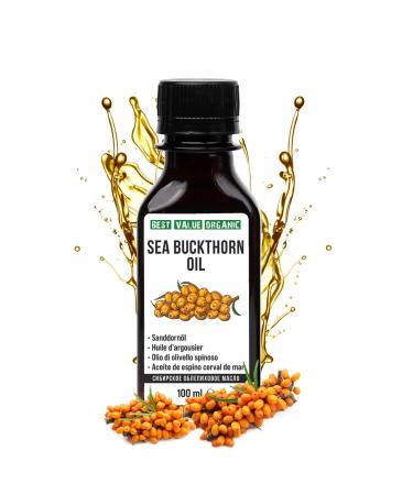 Siberian Sea Buckthorn Oil 3.4 fl.oz / 100ml Raw Unrefined Extra Virgin First Cold Pressed from Wild-harvested Sea Buckthorn Seeds and Berries