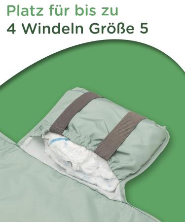 Buy Jubi Mint Organic Cotton Changing Mat - Eco-Friendly Travel Diaper Mat with Space for 4 Diapers & Wet Wipes - Buy Online on SooperMarket.com
